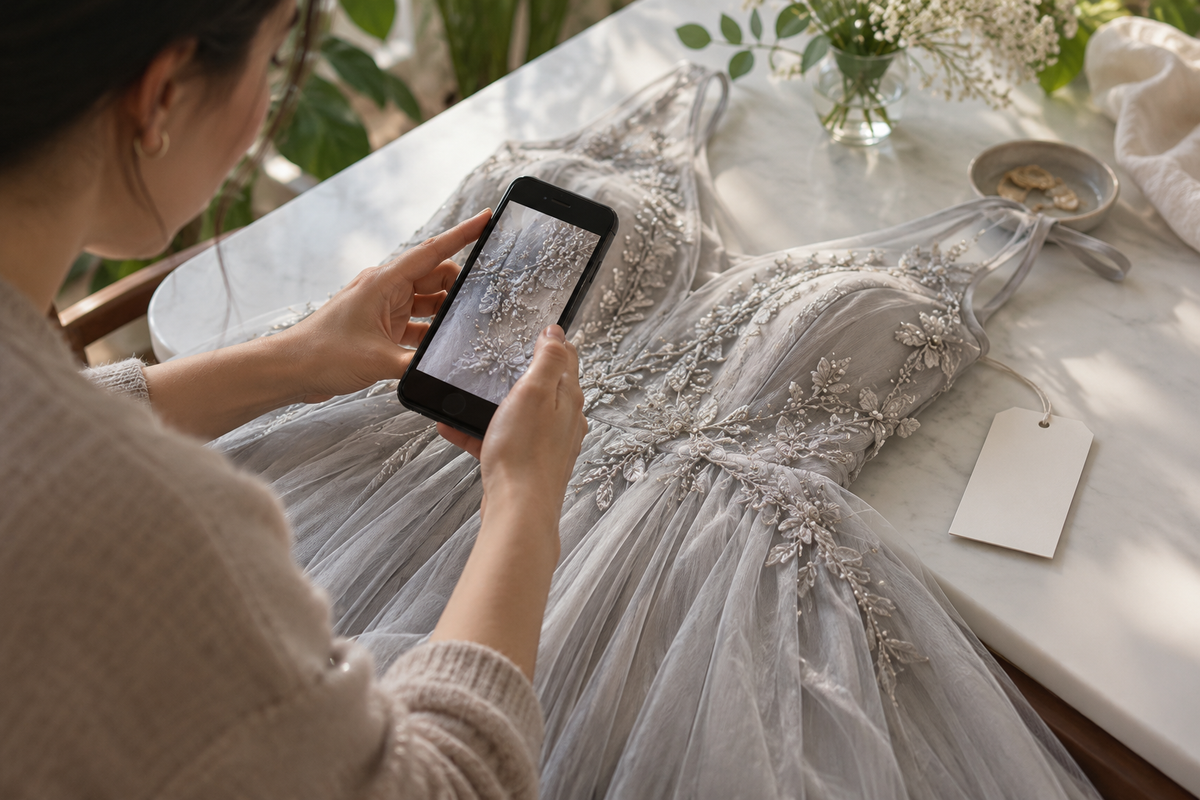 AI-generated editorial illustration for How to Photograph and Report a Dress Order Problem