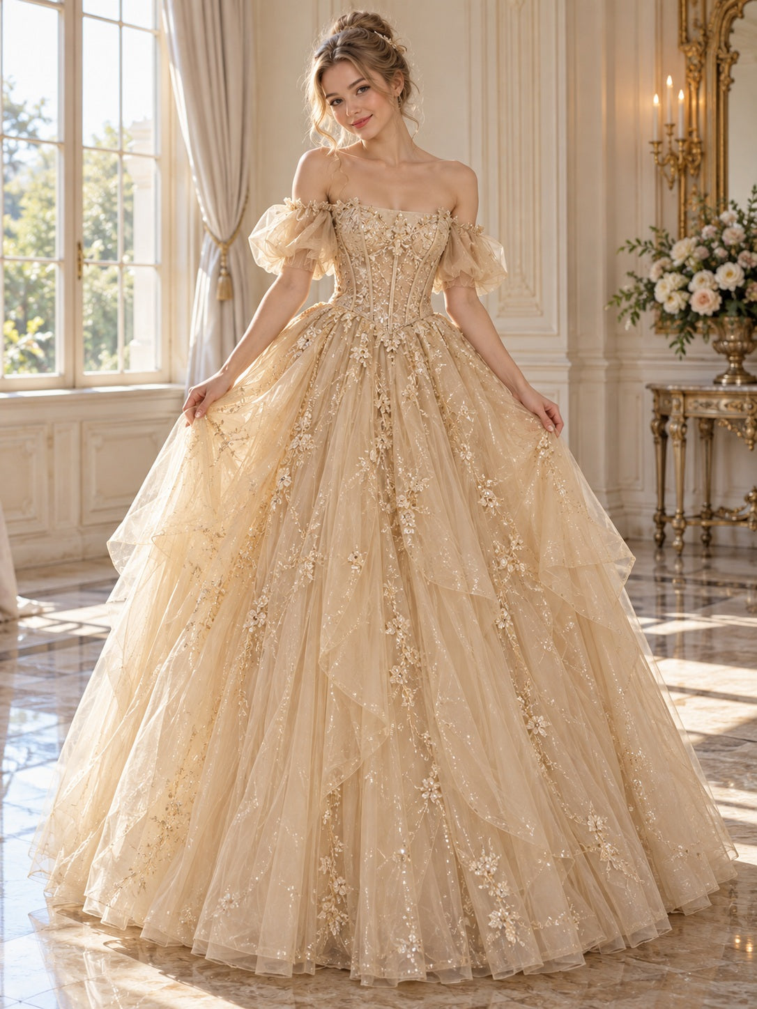 Ada Bridals style 369911, front view