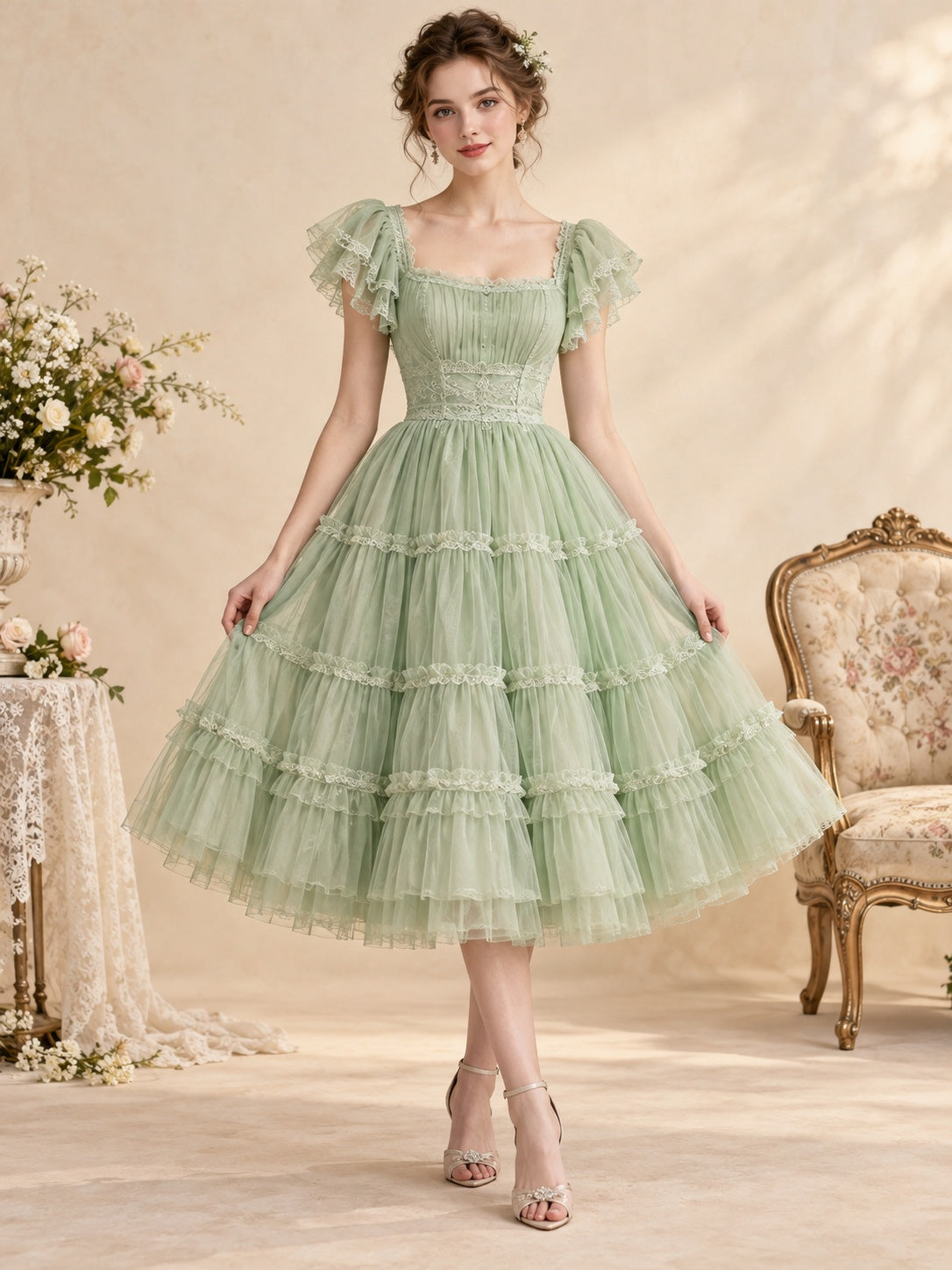 Ada Bridals style 373754, front view