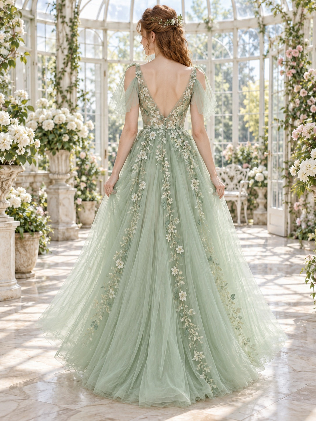 Ada Bridals style 373949, back view