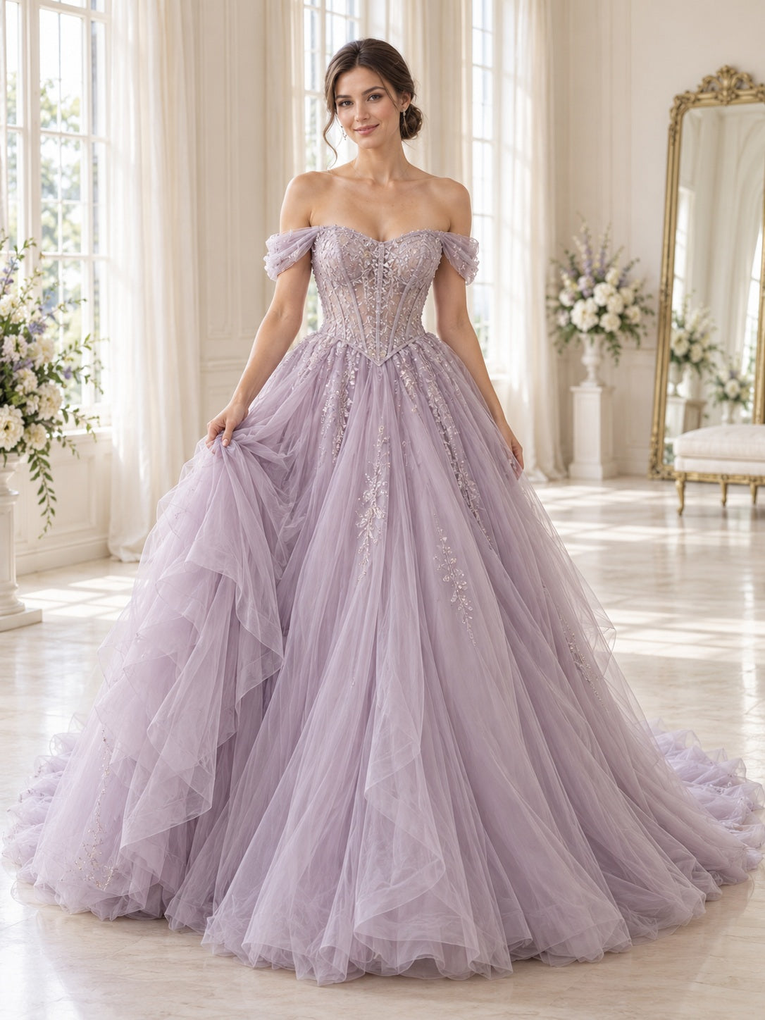 Ada Bridals style 736591, front view
