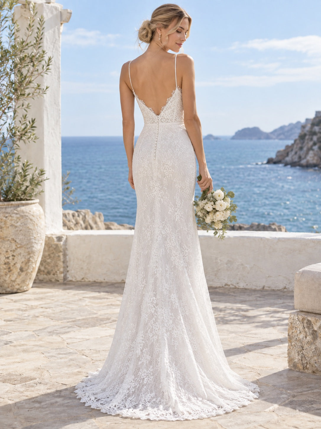 Ada Bridals style 737077, back view