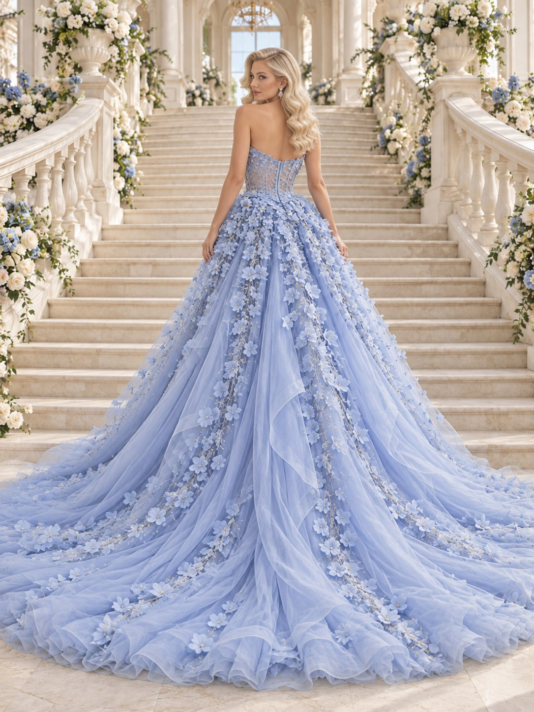 Ada Bridals style 737474, back view