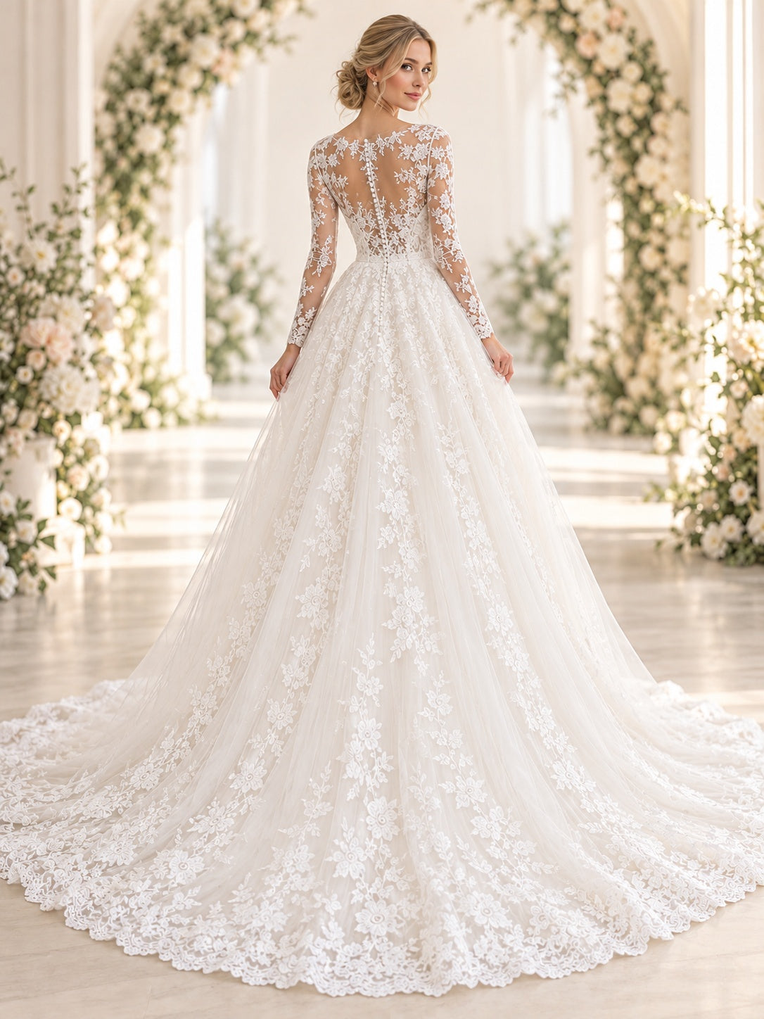 Ada Bridals style 744878, back view